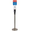 Stanchion Post Top Automatic Hand Sanitizer with Sign on Polished Chrome Stanchion Post